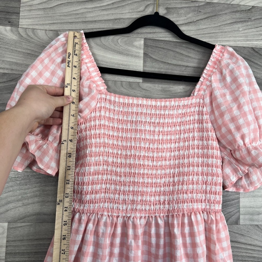 Pink Gingham Midi Dress - Picture 9 of 12